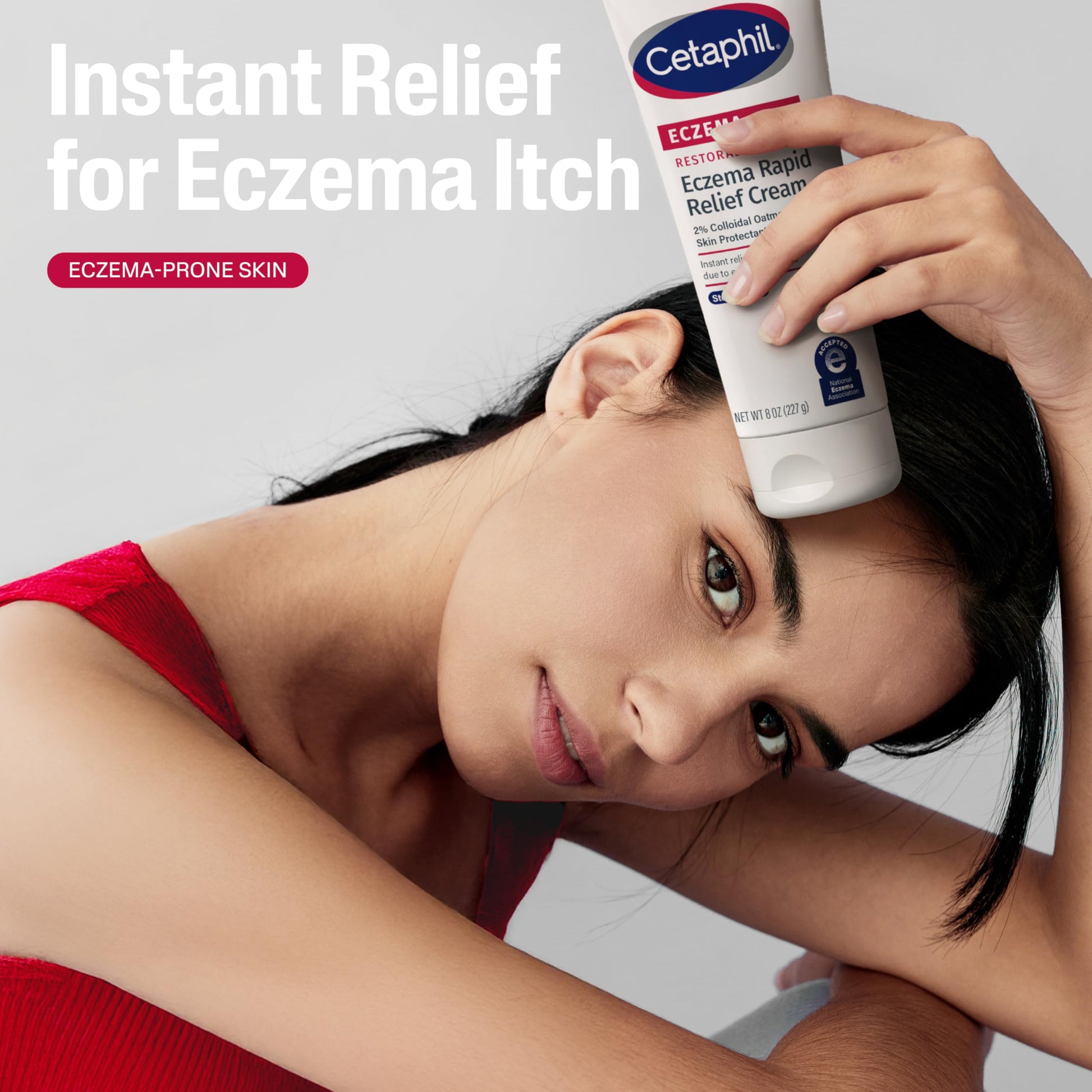 Steroid free Cetaphil Flare Up Relief Cream product labels and directions