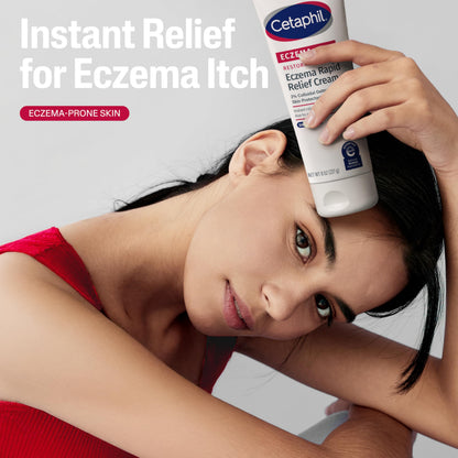 Steroid free Cetaphil Flare Up Relief Cream product labels and directions