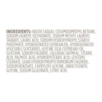 Side view of Dove eighteen point five fluid ounce soothing relief bottle emphasizing its premium packaging