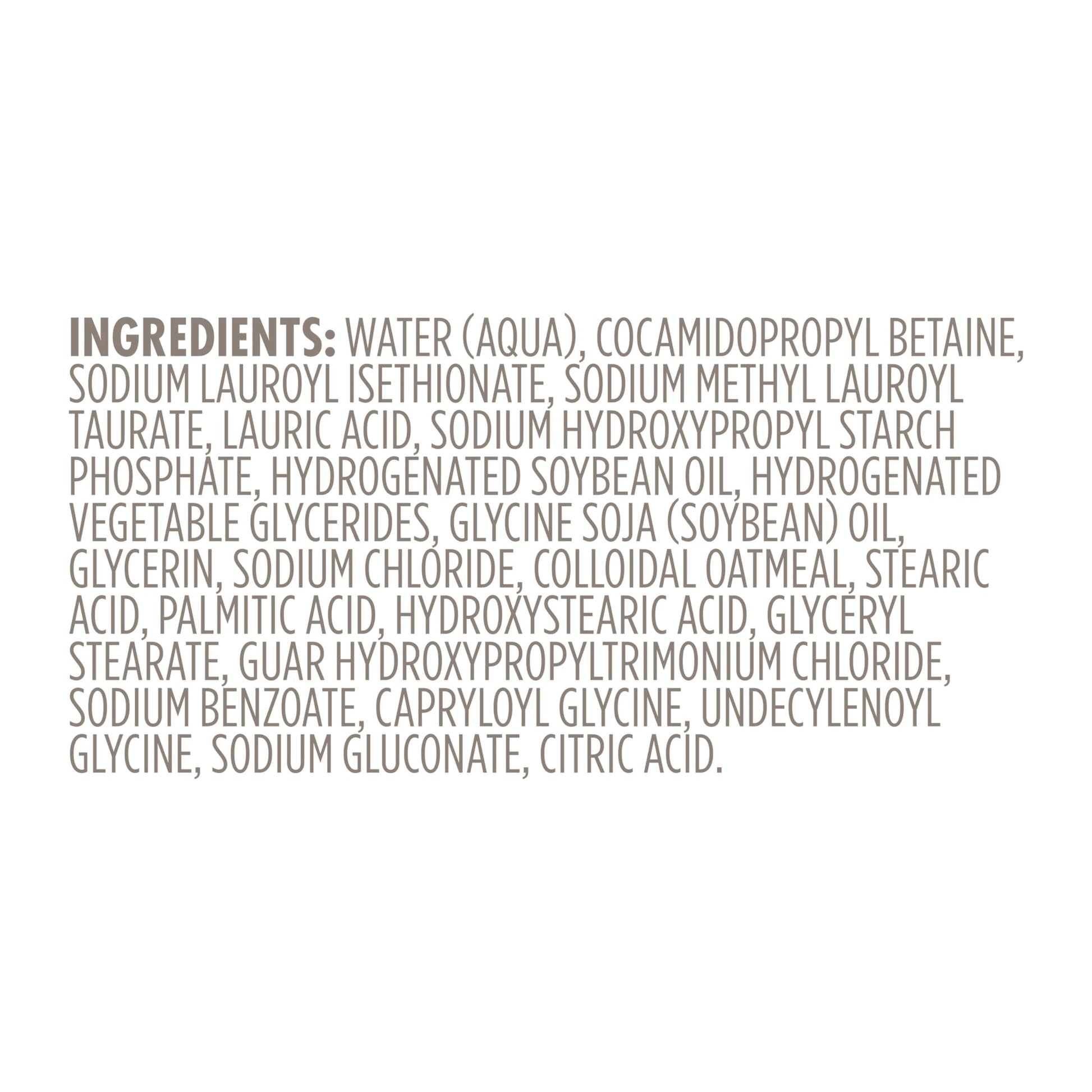 Side view of Dove eighteen point five fluid ounce soothing relief bottle emphasizing its premium packaging