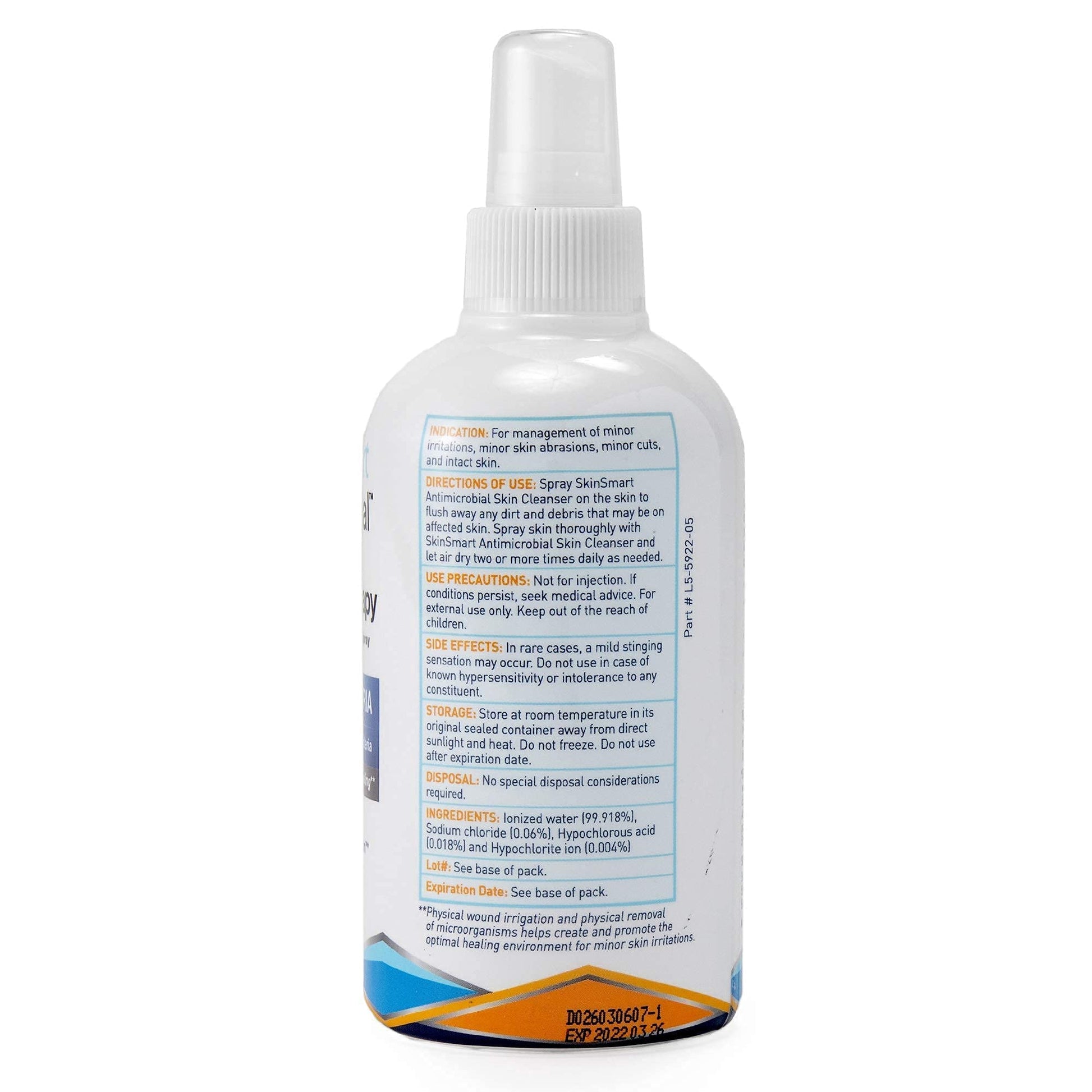 Close-up of the spray nozzle on the SkinSmart Antimicrobial skin cleansing mist.