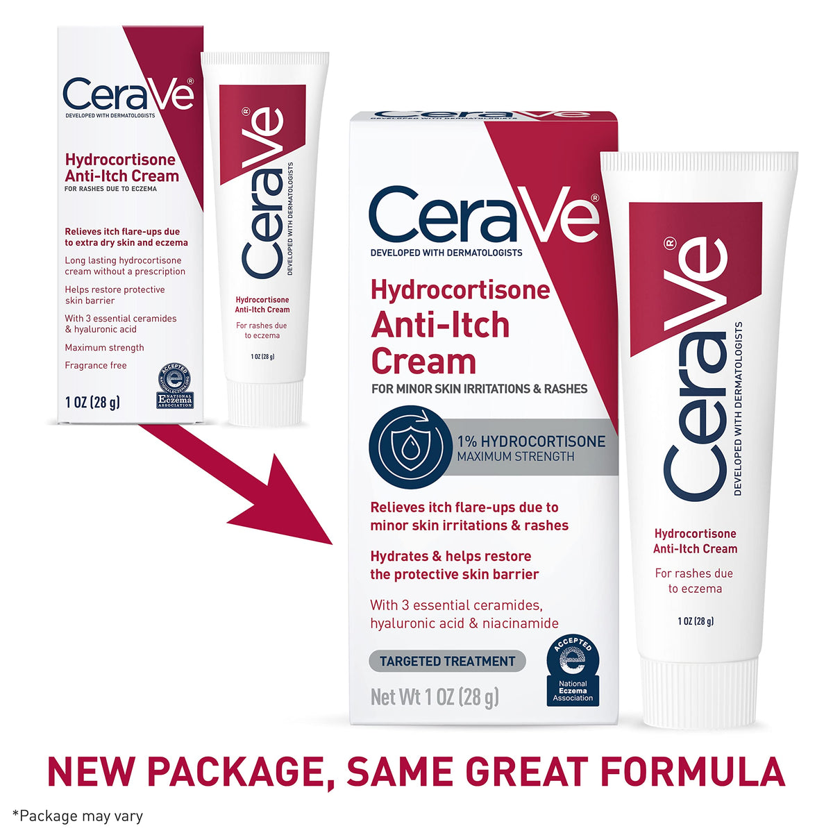 Authentic CeraVe eczema prone skin relief cream texture demonstration