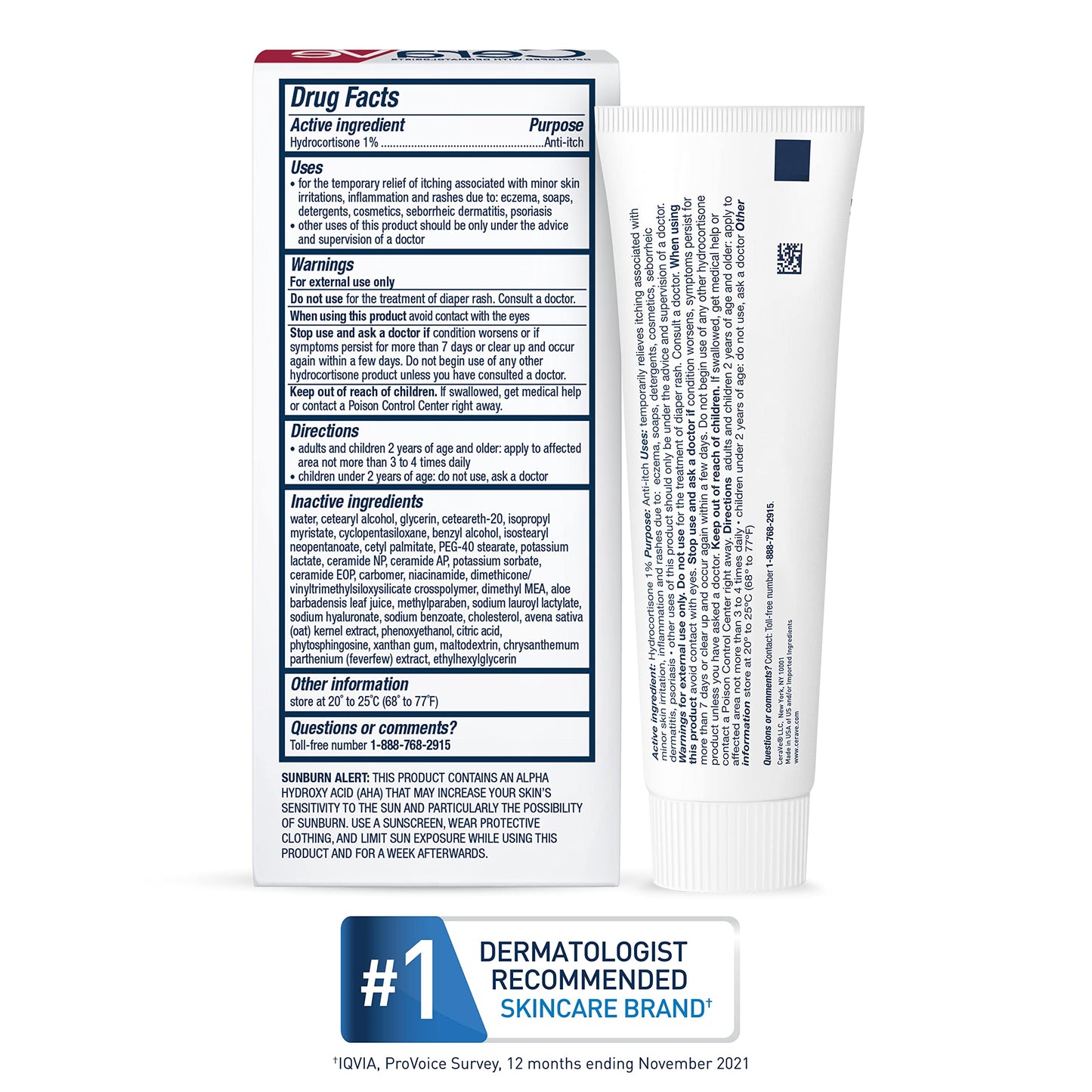CeraVe National Eczema Association approved anti itch cream close up view