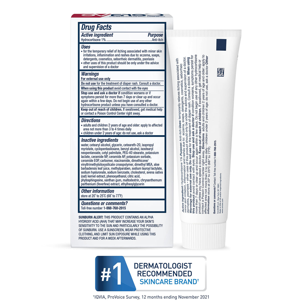 CeraVe National Eczema Association approved anti itch cream close up view
