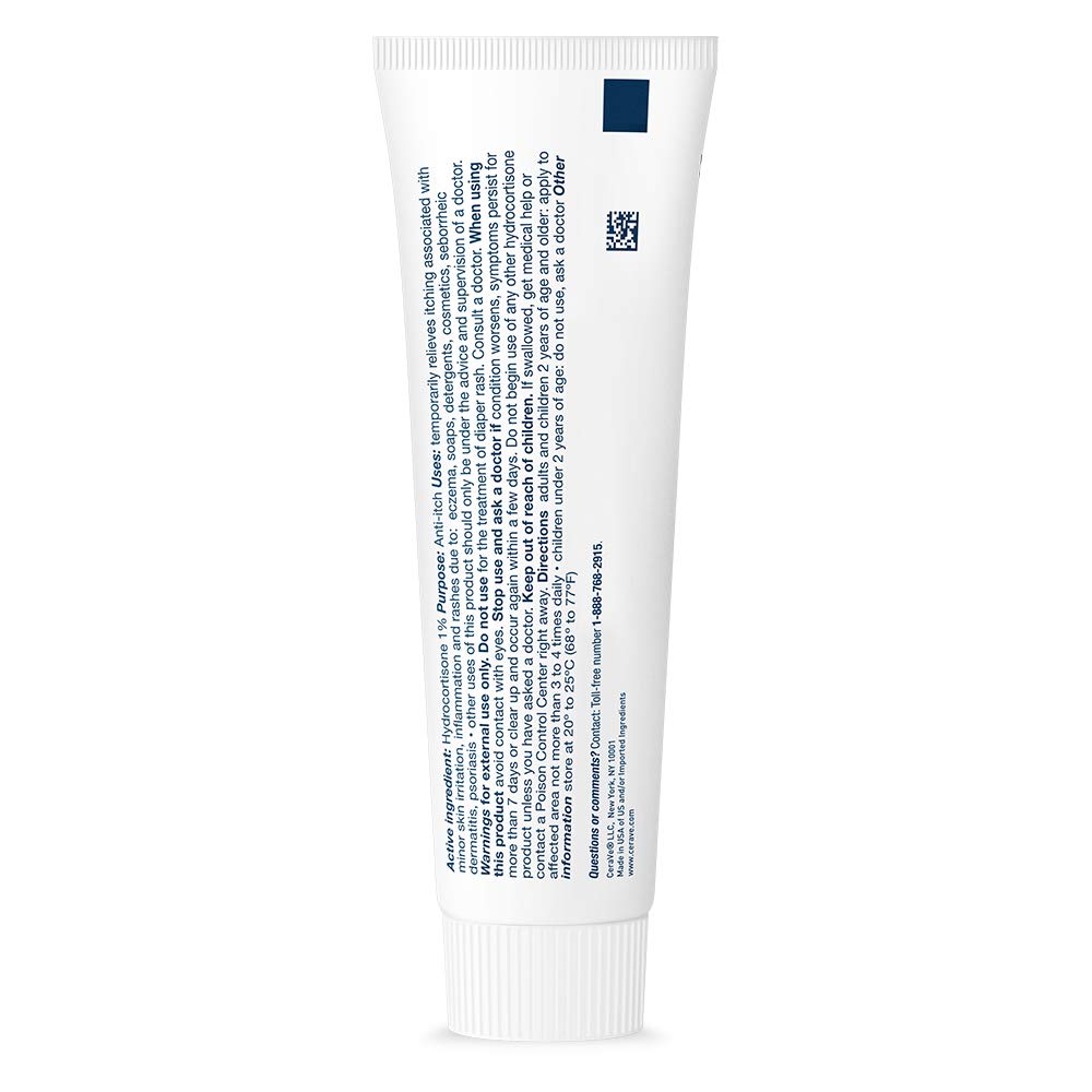 Fragrance free CeraVe hydrocortisone cream tube for dry skin care