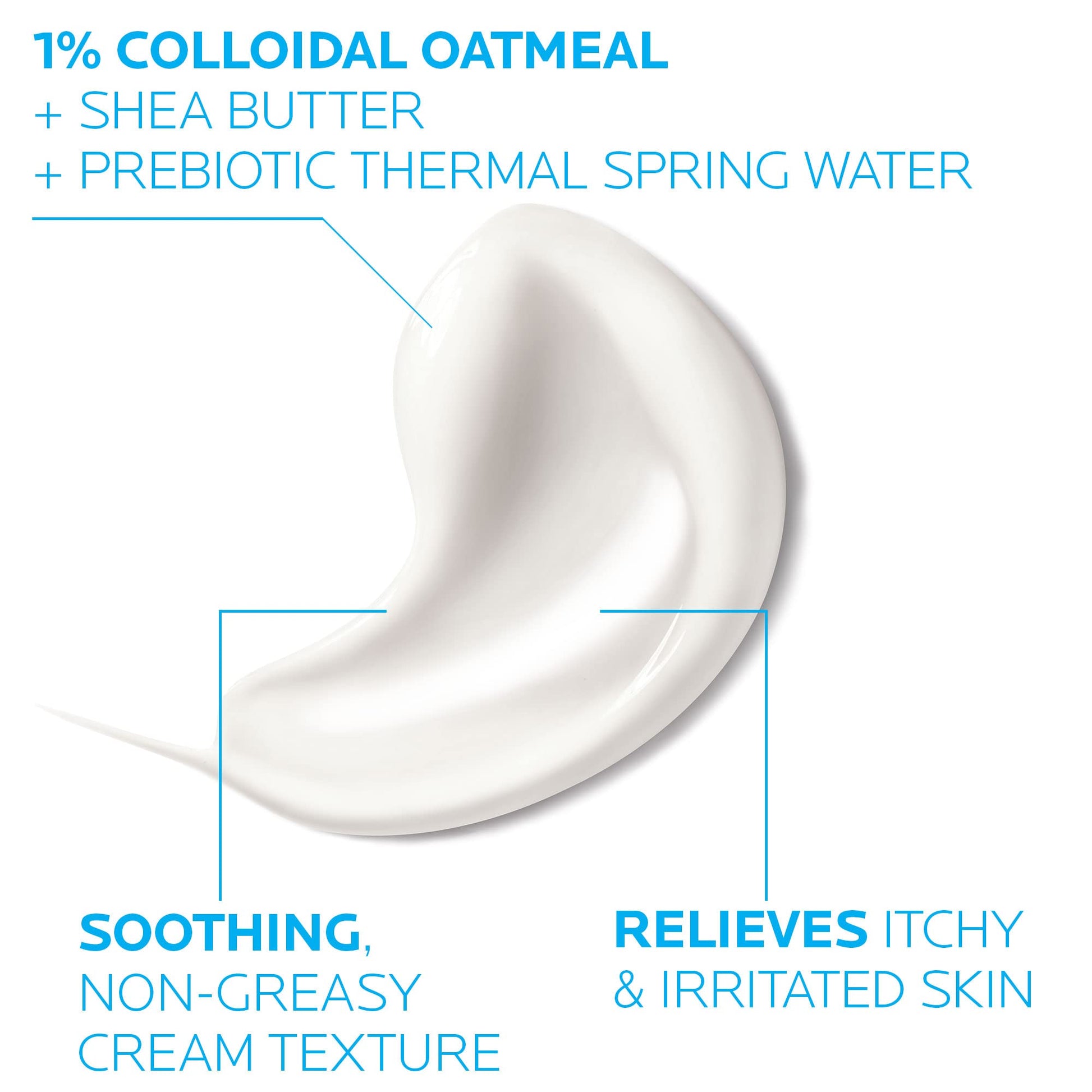 Texture shot of the rich non-greasy fragrance-free La Roche-Posay eczema relief formula