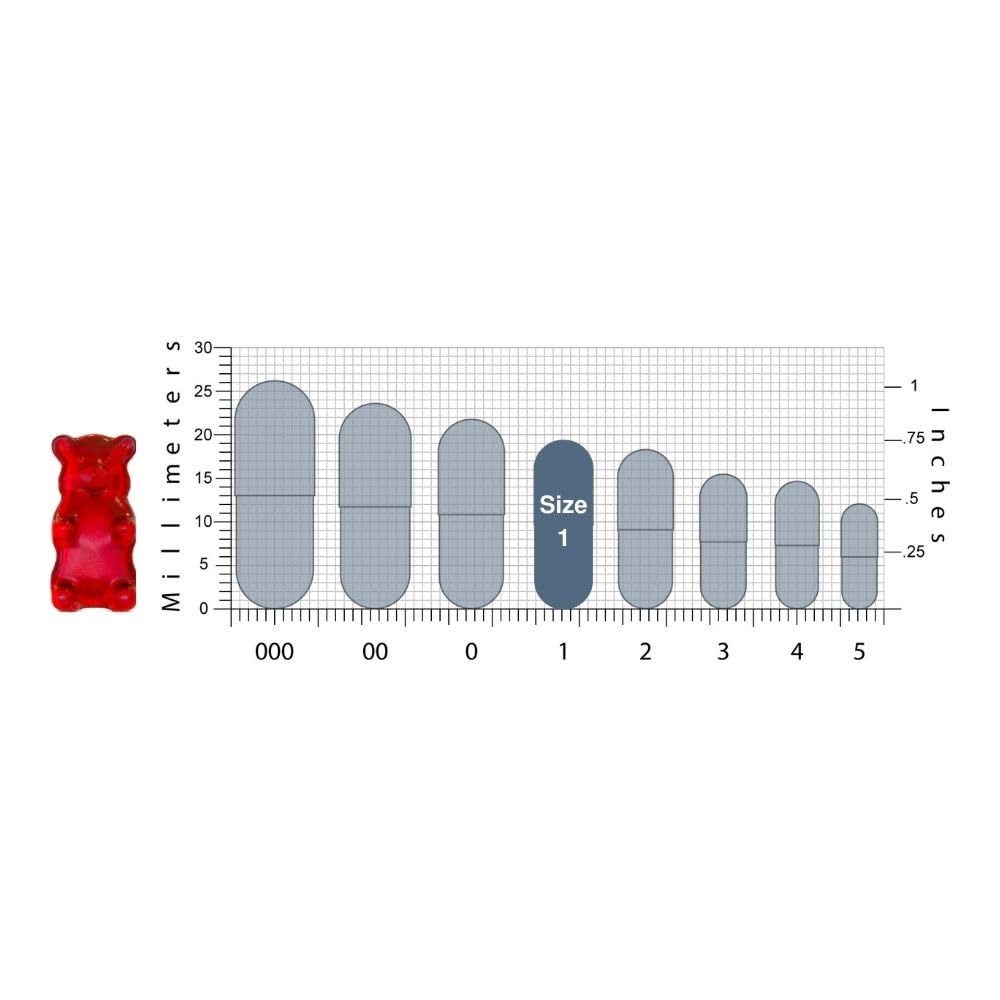 Open two-piece size 1 pullulan capsules for DIY filling