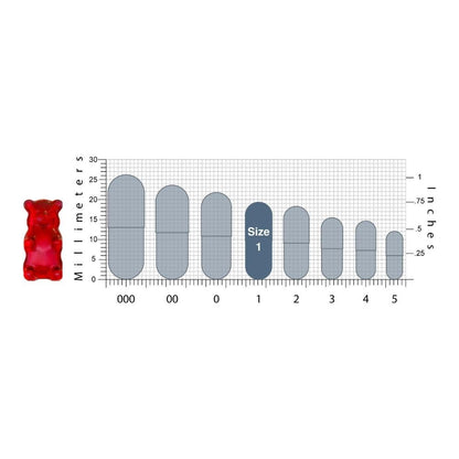 Open two-piece size 1 pullulan capsules for DIY filling