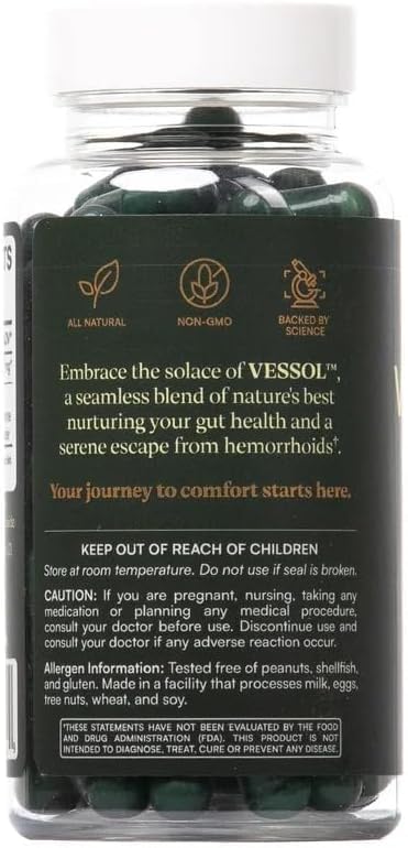 Vessol natural formula ingredient label close up