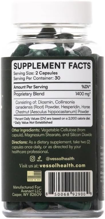Vessol Health dietary supplement packaging