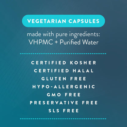 Non-GMO certified vegan pill capsules product label