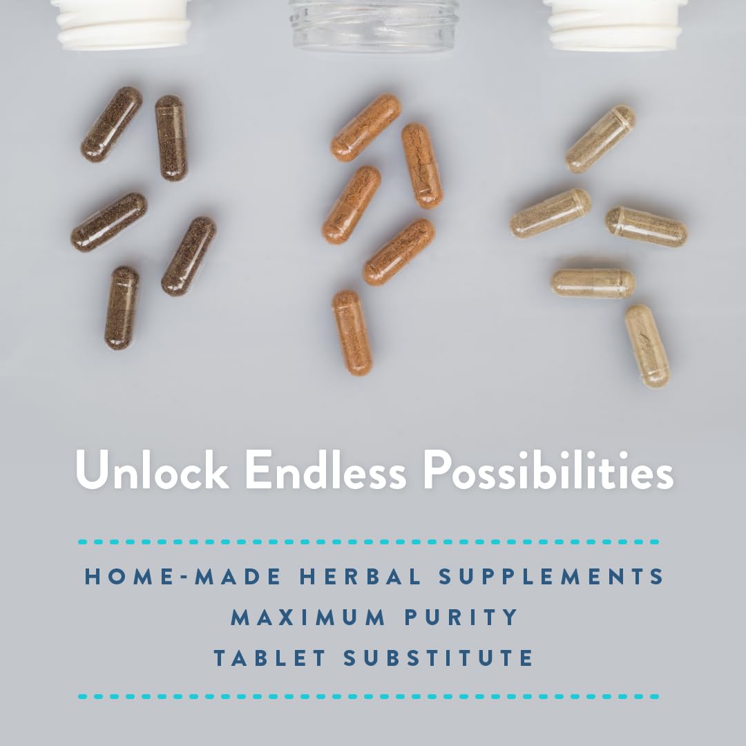 Clear PureCaps USA size 000 vegan pill capsules in bulk