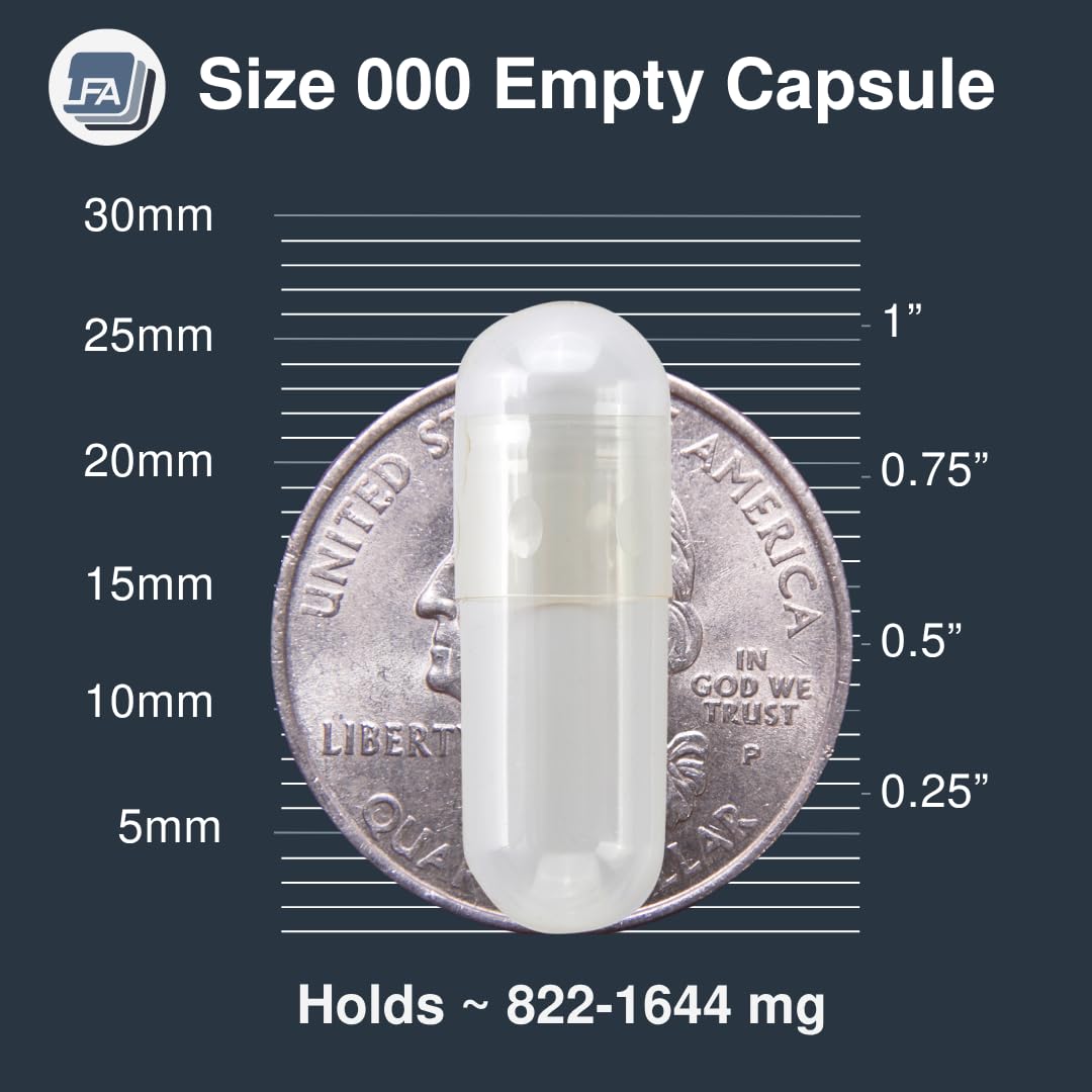 Capsules shown with a manual capsule filling machine
