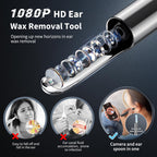 Aifini wireless ear cleaner kit showing smartphone display with live HD camera feed
