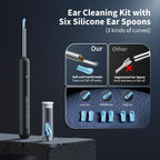 Aifini otoscope set featuring replacement silicone spoons in a storage container