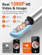 Deetok wireless otoscope showing LED lights illuminated