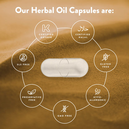 Clear HPMC vegetarian capsules for herbal oils