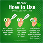 Debrox earwax removal kit side product packaging details