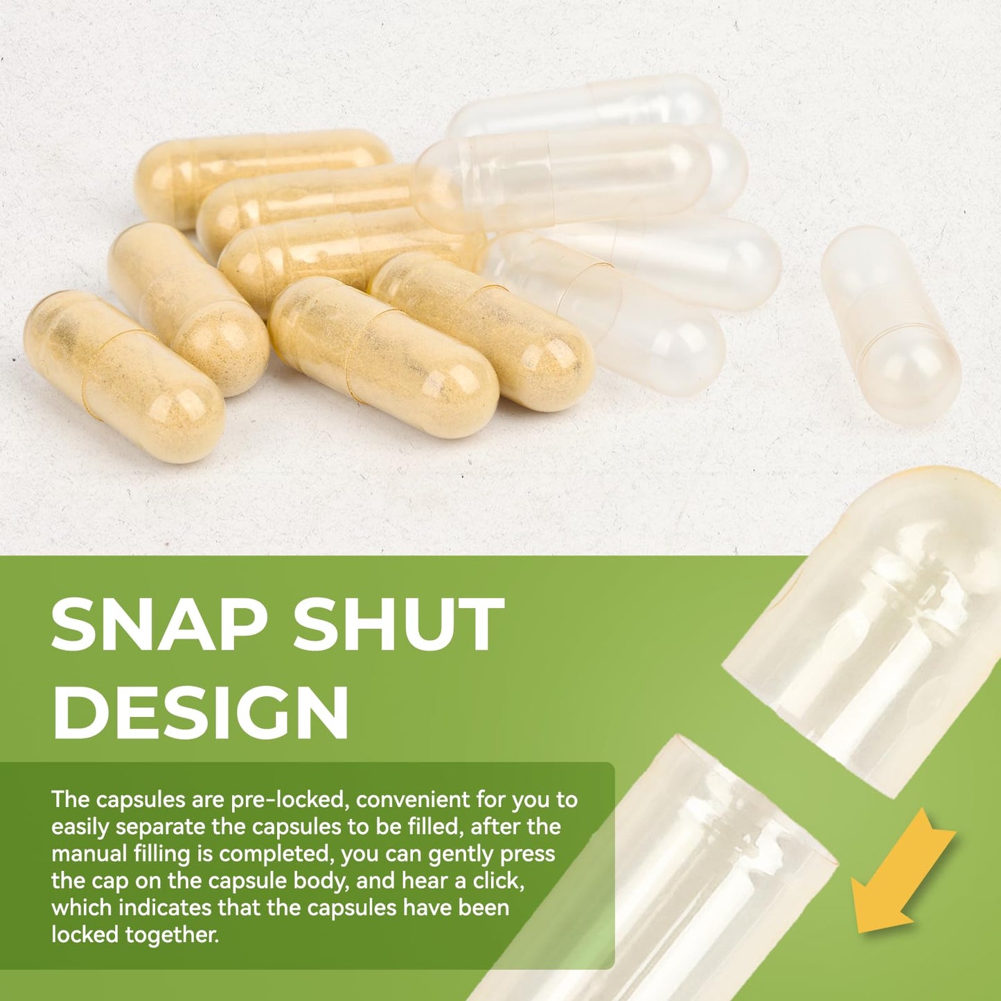 Side view of PureCaps USA vegetable pullulan capsules