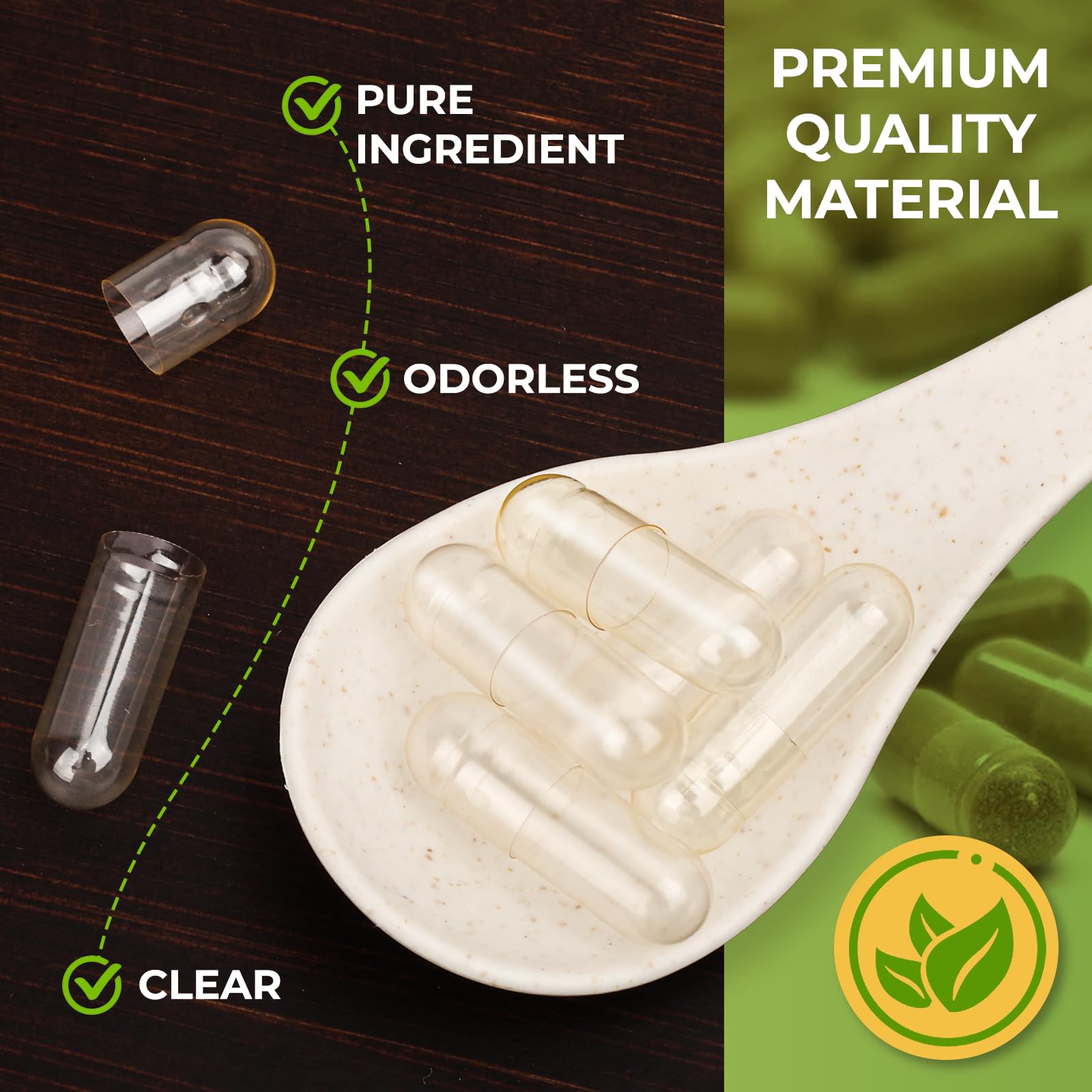 Empty vegetarian capsules for DIY supplement filling