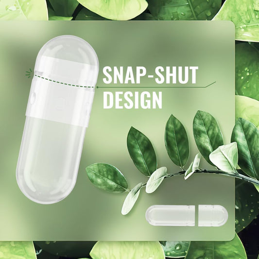 Clear empty gelatin capsules with micro spoons