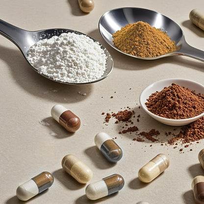 Detailed view of micro spoons for supplement filling