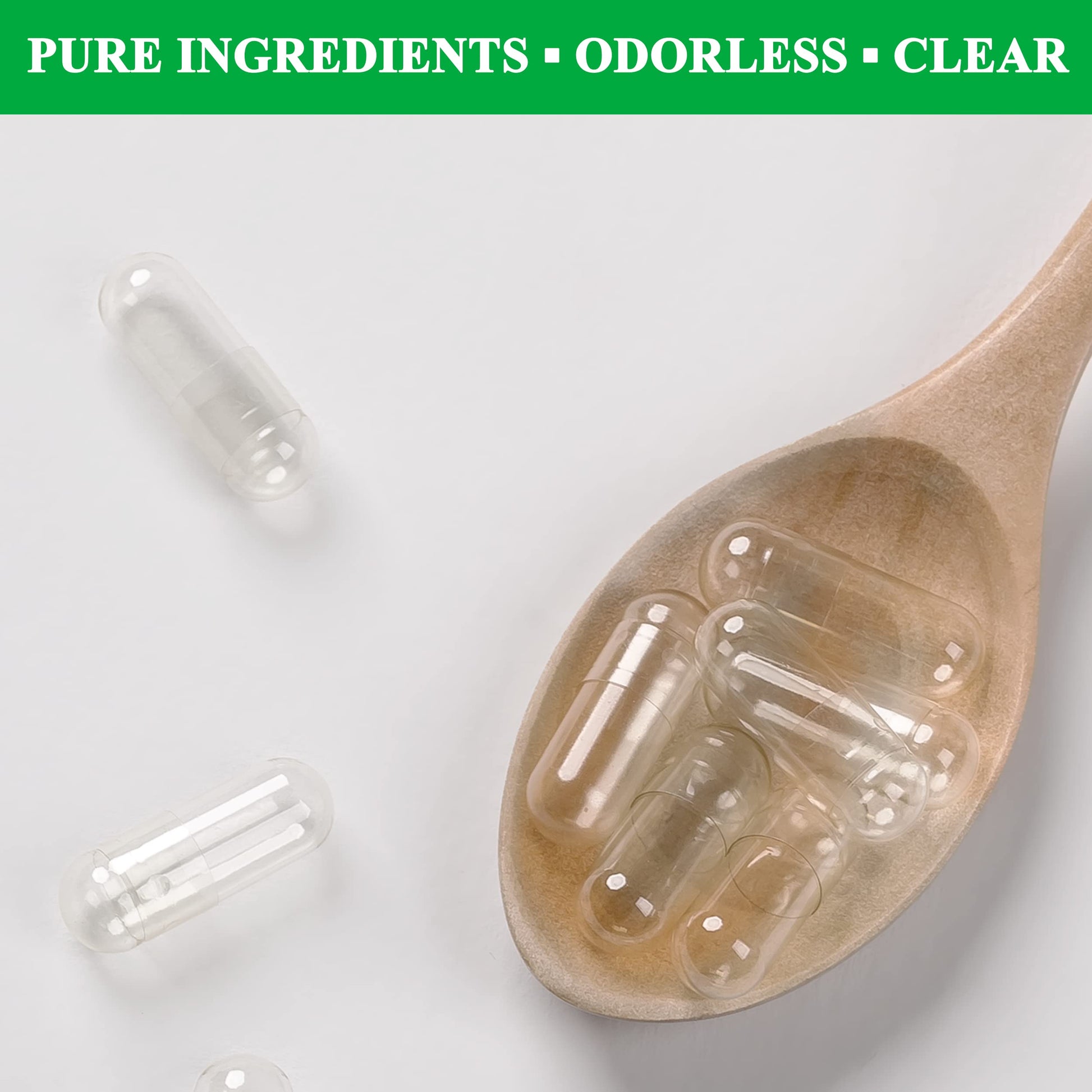 Wananfu clear veggie pill capsules 1000 count pack