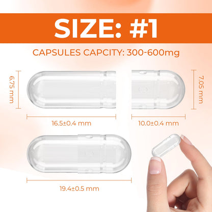 Angtai Jn clear bovine gelatin capsules with spoons