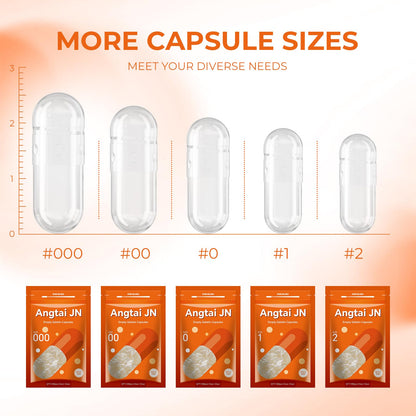 Side view of Angtai Jn gelatin capsule kit