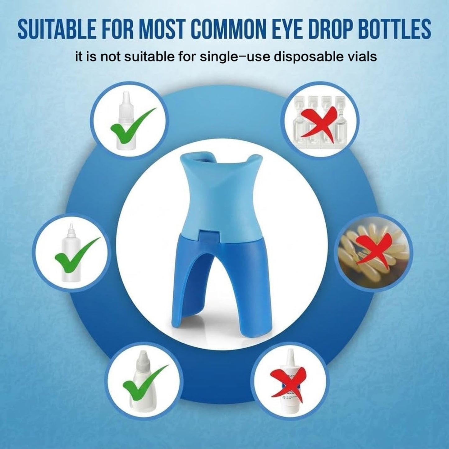 Jimfoty hygienic safety eye device highlighting the smooth plastic edges for senior care