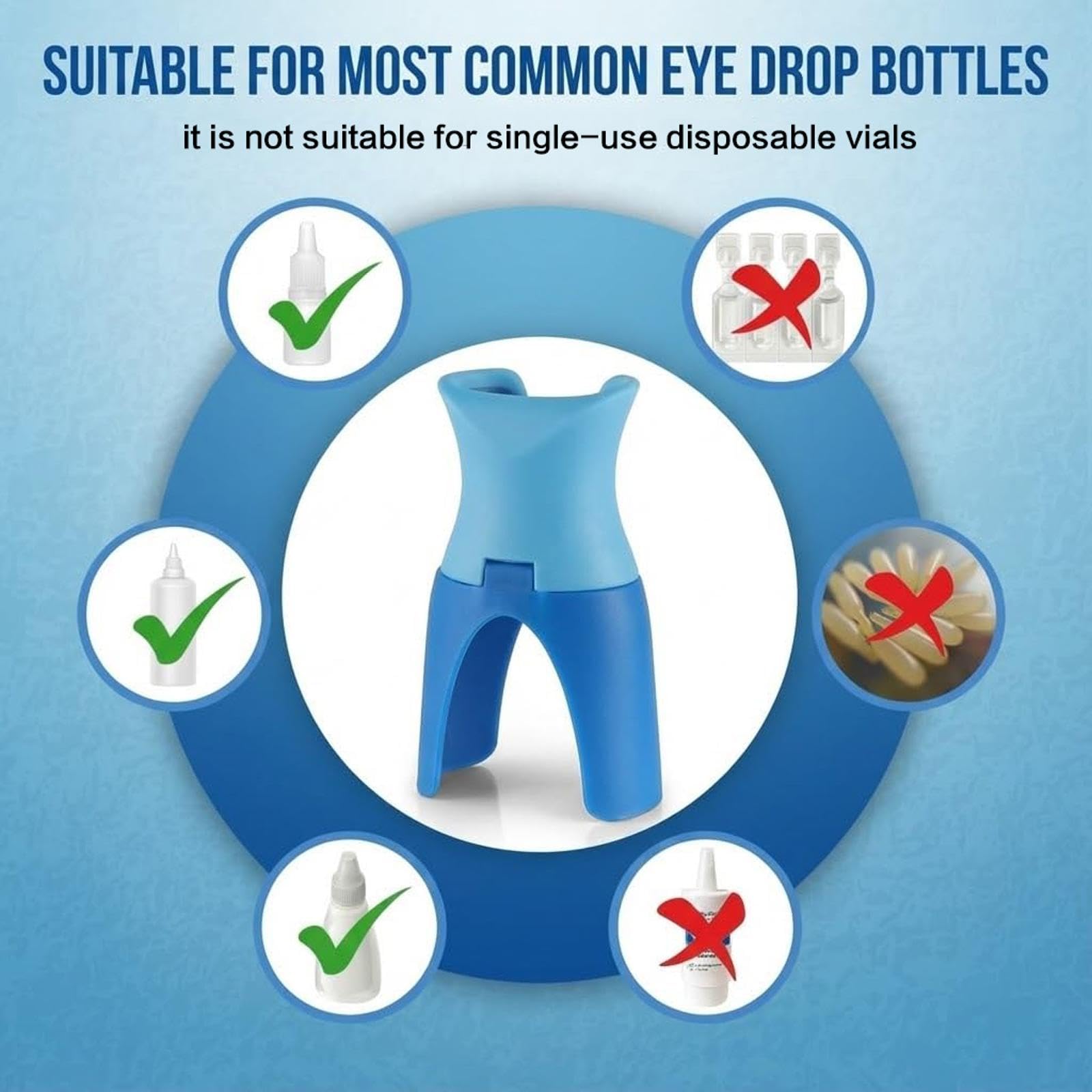 Jimfoty hygienic safety eye device highlighting the smooth plastic edges for senior care