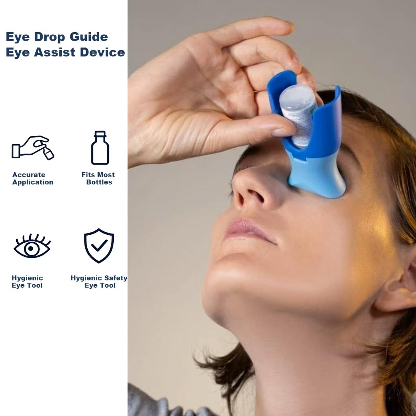 Jimfoty portable eye drop dispenser showing compact size next to daily essentials