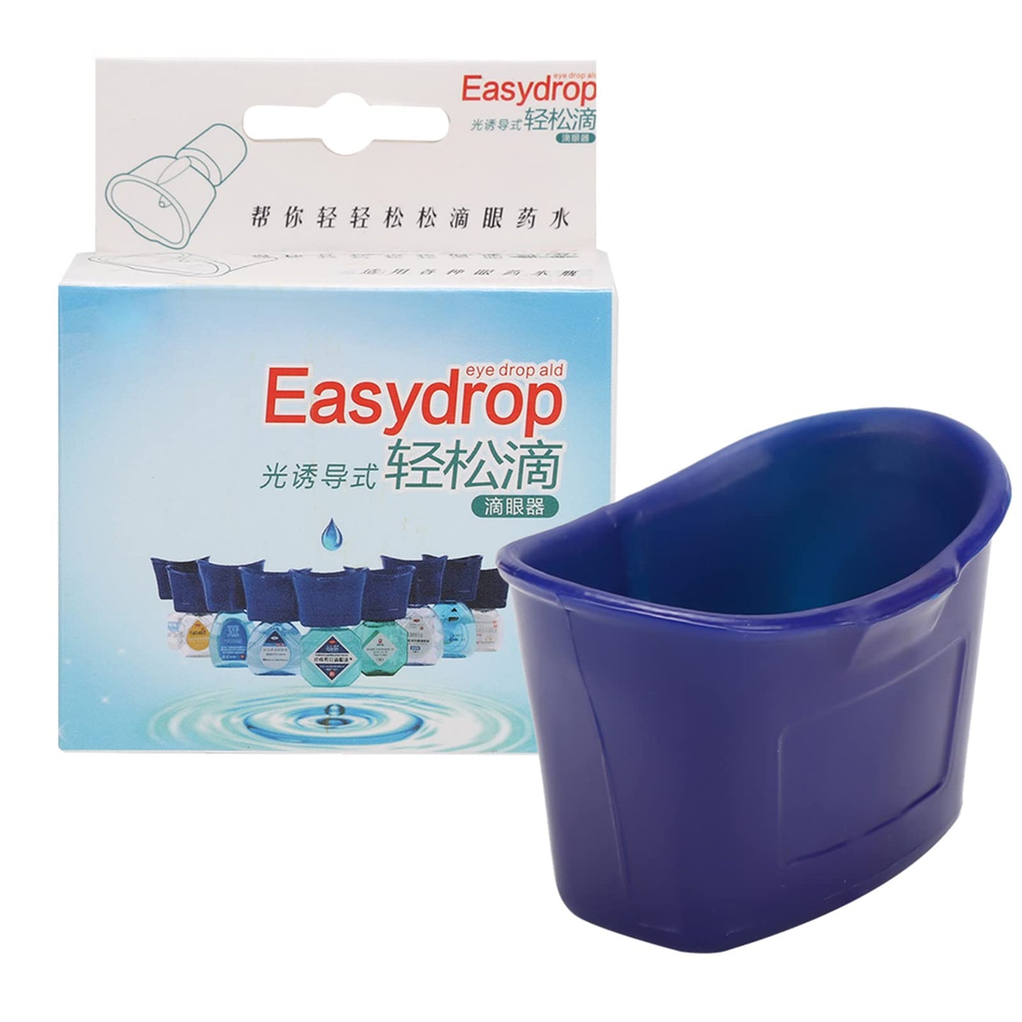 Jimfoty precision eye drop tool showing close up of the lower eyelid contour shape