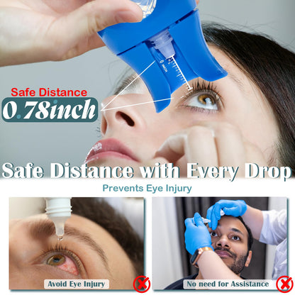GentleDrop eye drop applicator for seniors displaying the hygienic eye cup opening.
