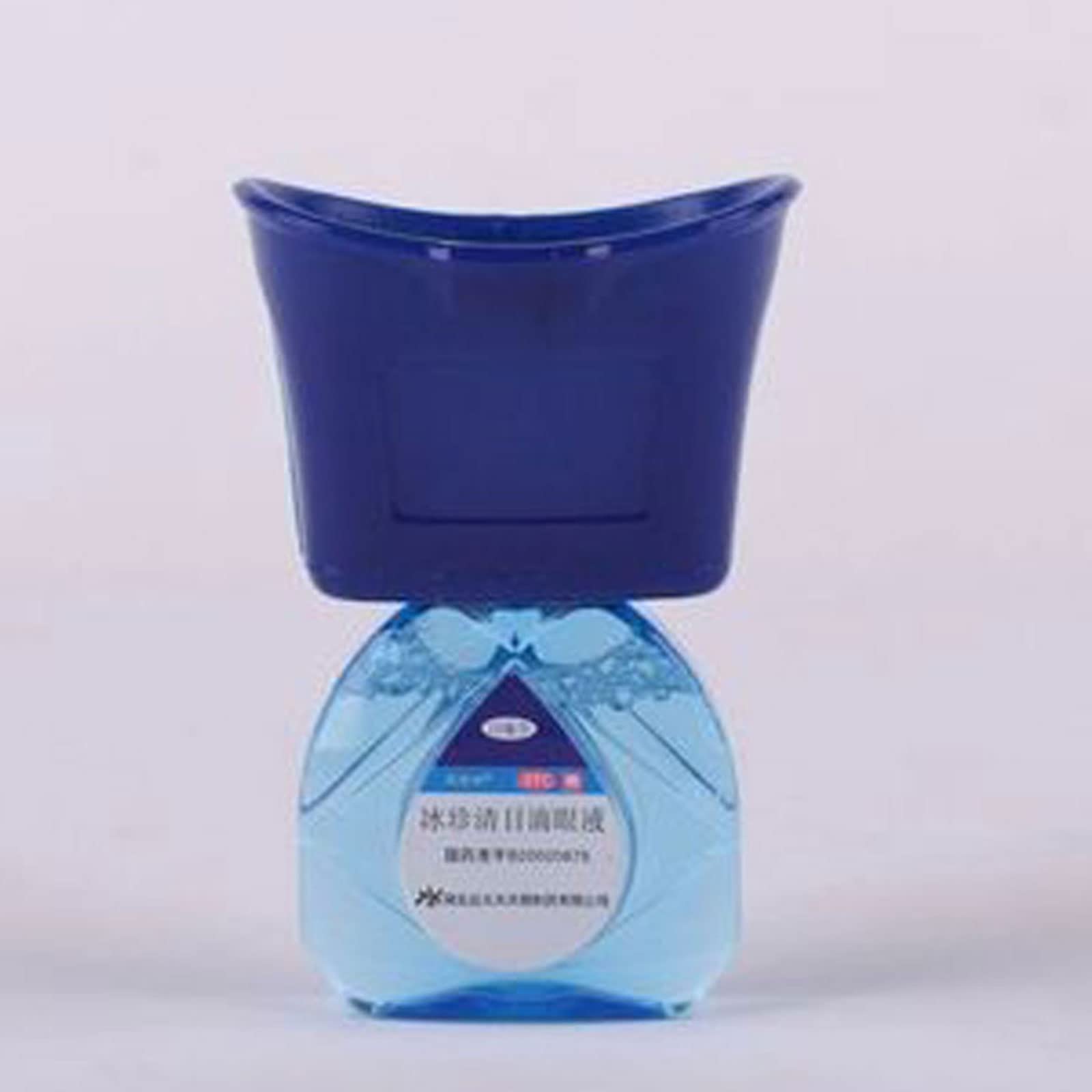 PenRux Eye Drop Helper showing safe application distance between bottle tip and eye surface