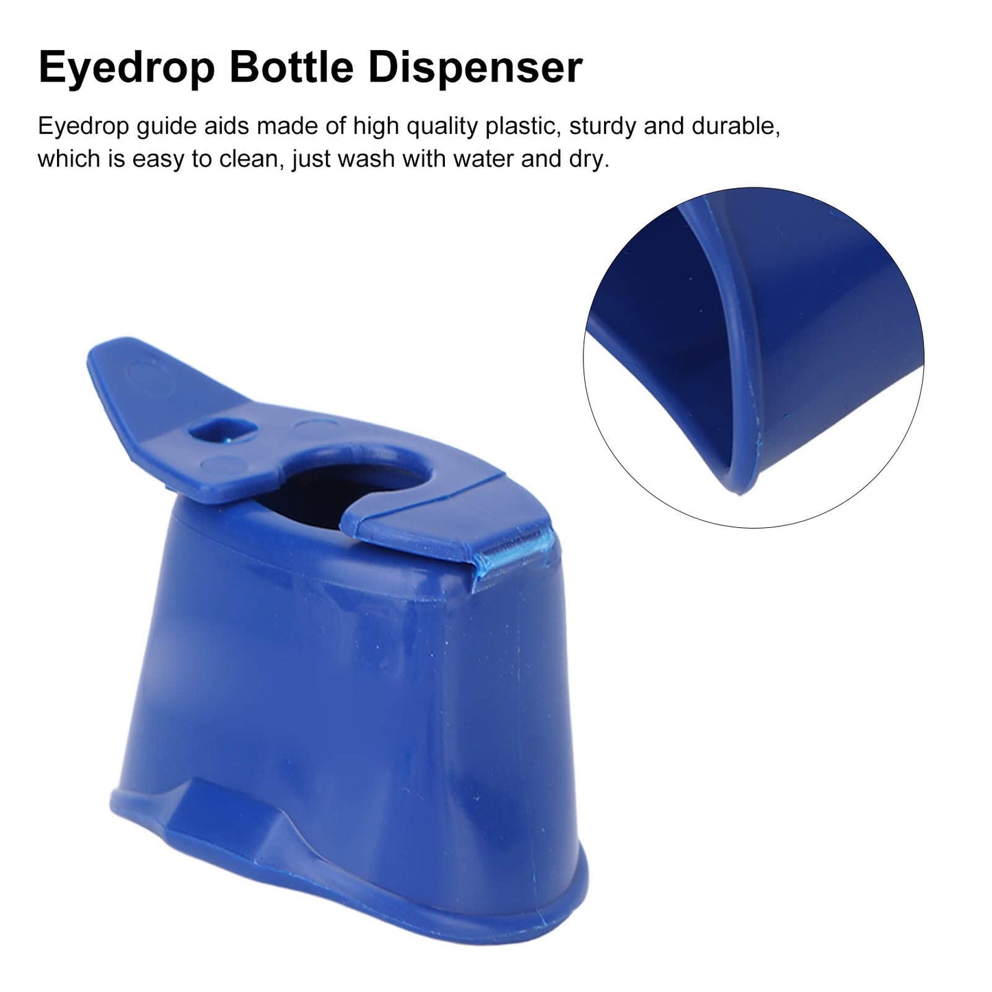 The complete packaging contents of the Dioche eye drop guide including the user instruction manual