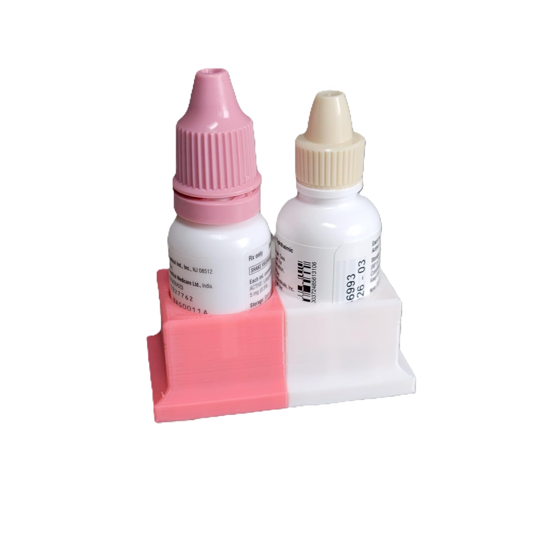 Znet3D dual slot medical storage stand in pink and white color variant