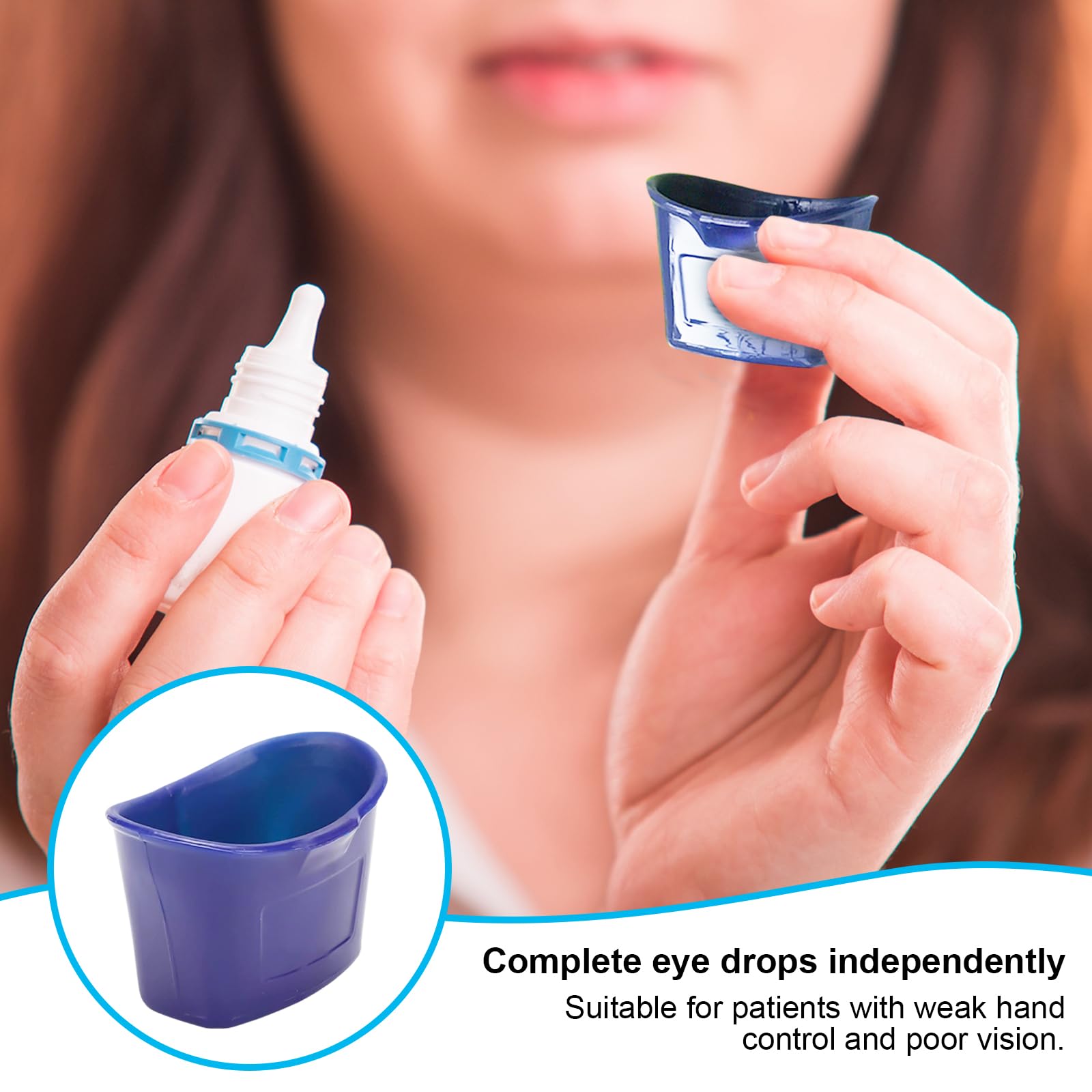 Authentic USA eye care accessory showing the internal gaze hole that prevents blinking reflexes.