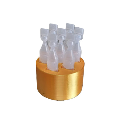 Znet3D seven slot eye drop organizer premium gold finish close up view