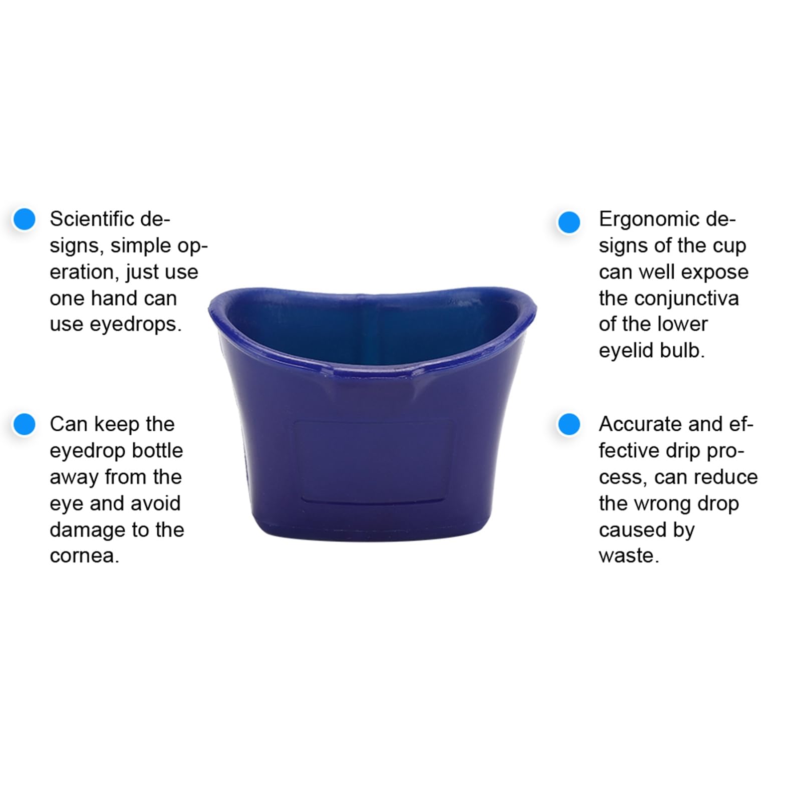 Medical aid eye drop dispenser showing portable plastic construction