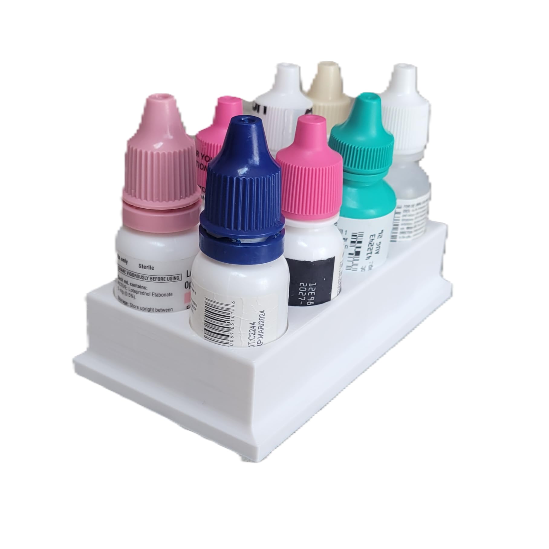 Znet3D medicine stand placed neatly inside a bathroom cabinet shelf