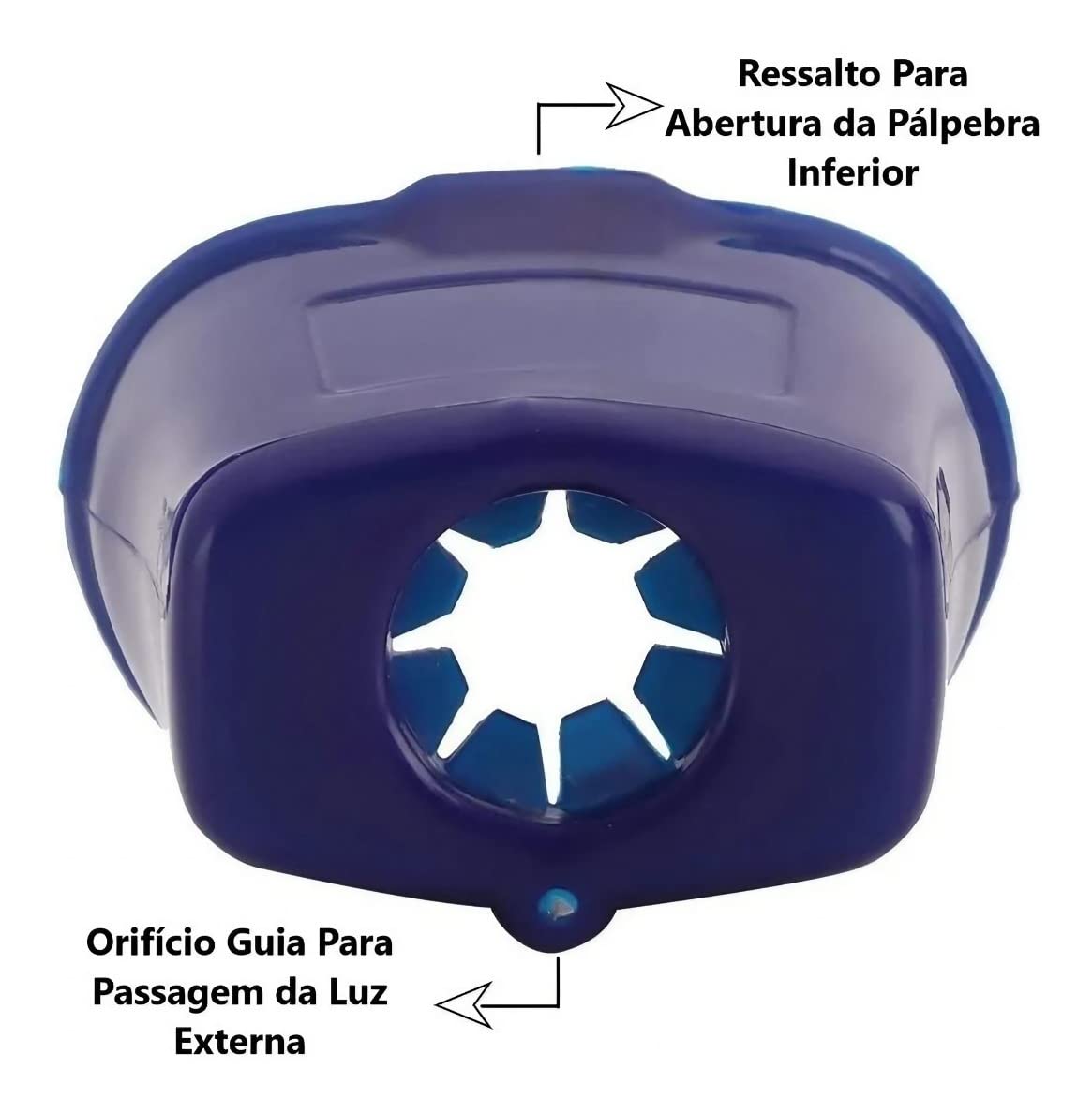Jimfoty portable eyedrop guide aid demonstrating safe distance from cornea