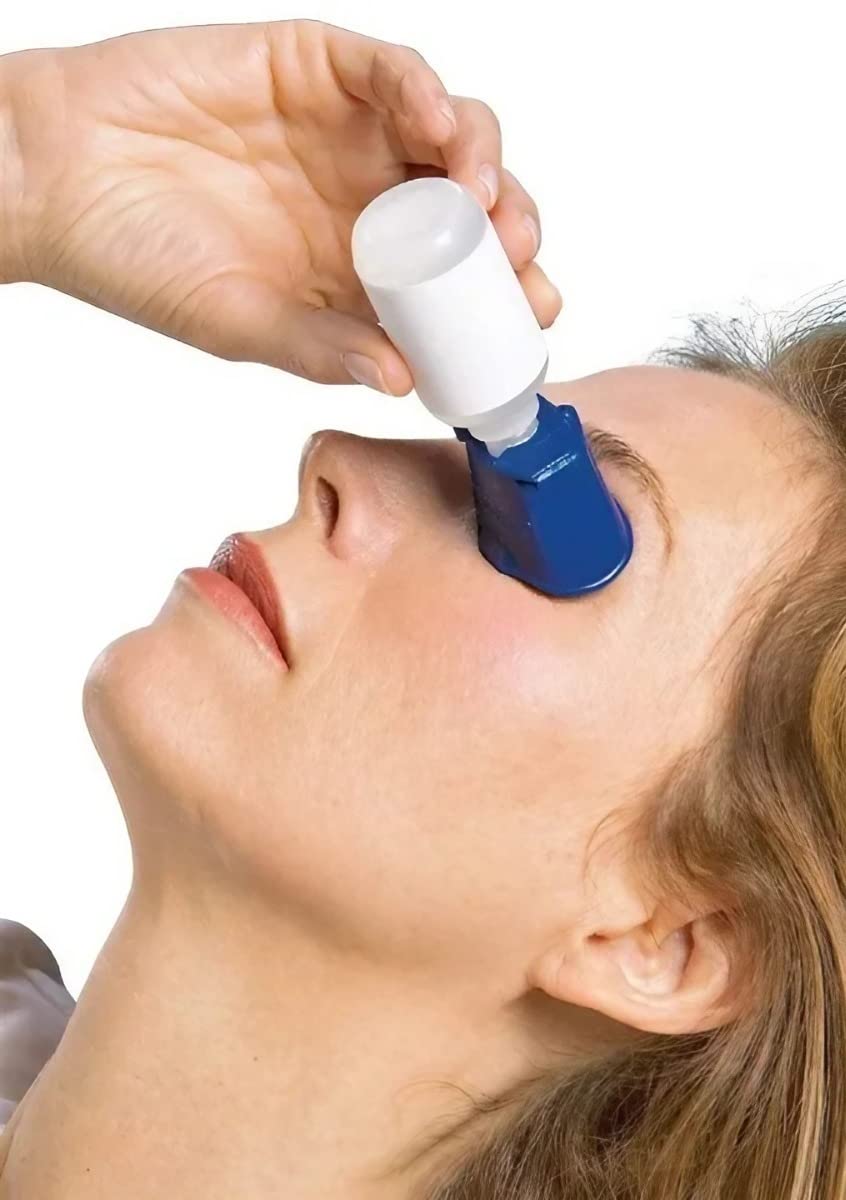 Jimfoty hygienic eye drop helper showing clean plastic surface and target slot