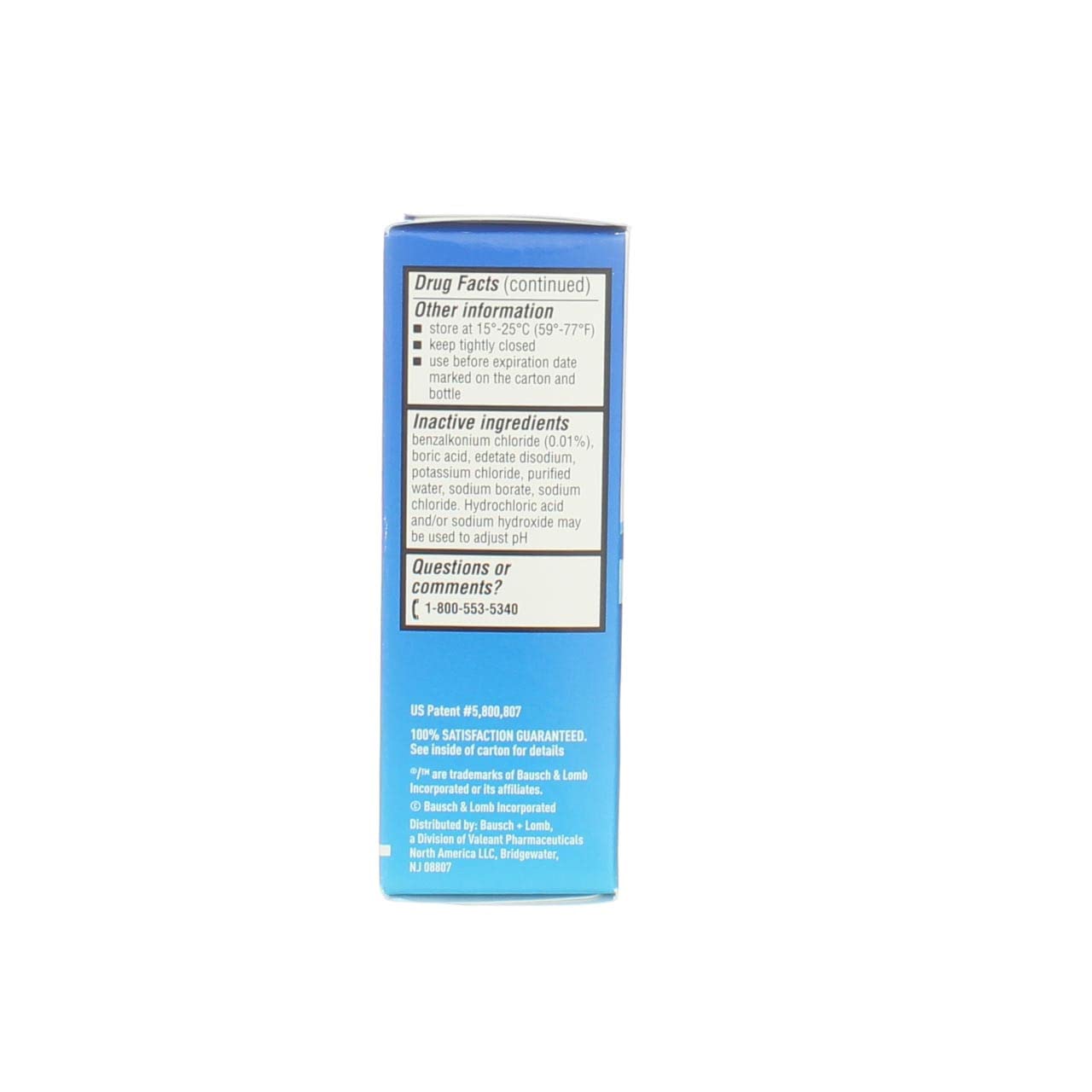 Bausch and Lomb advanced eye relief dual lubricant bottles standing upright