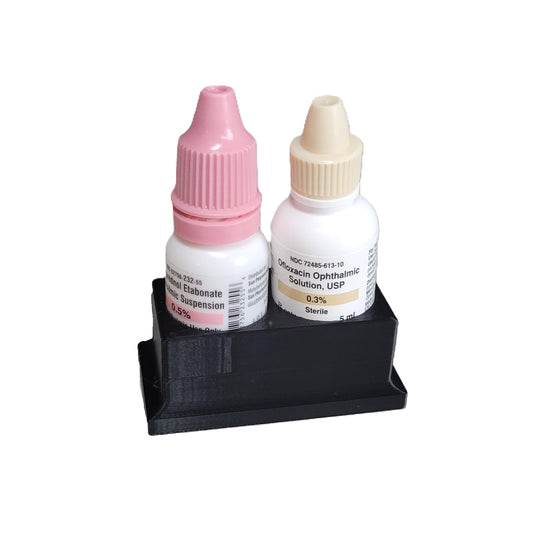 Znet3D ophthalmic drop holder compact plastic storage dock for prescription bottles