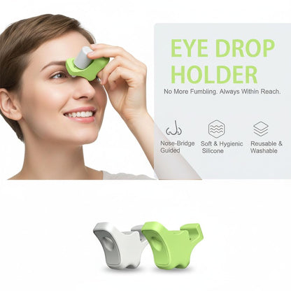 Portable eye drop assist device for seniors and children packaged for daily health care
