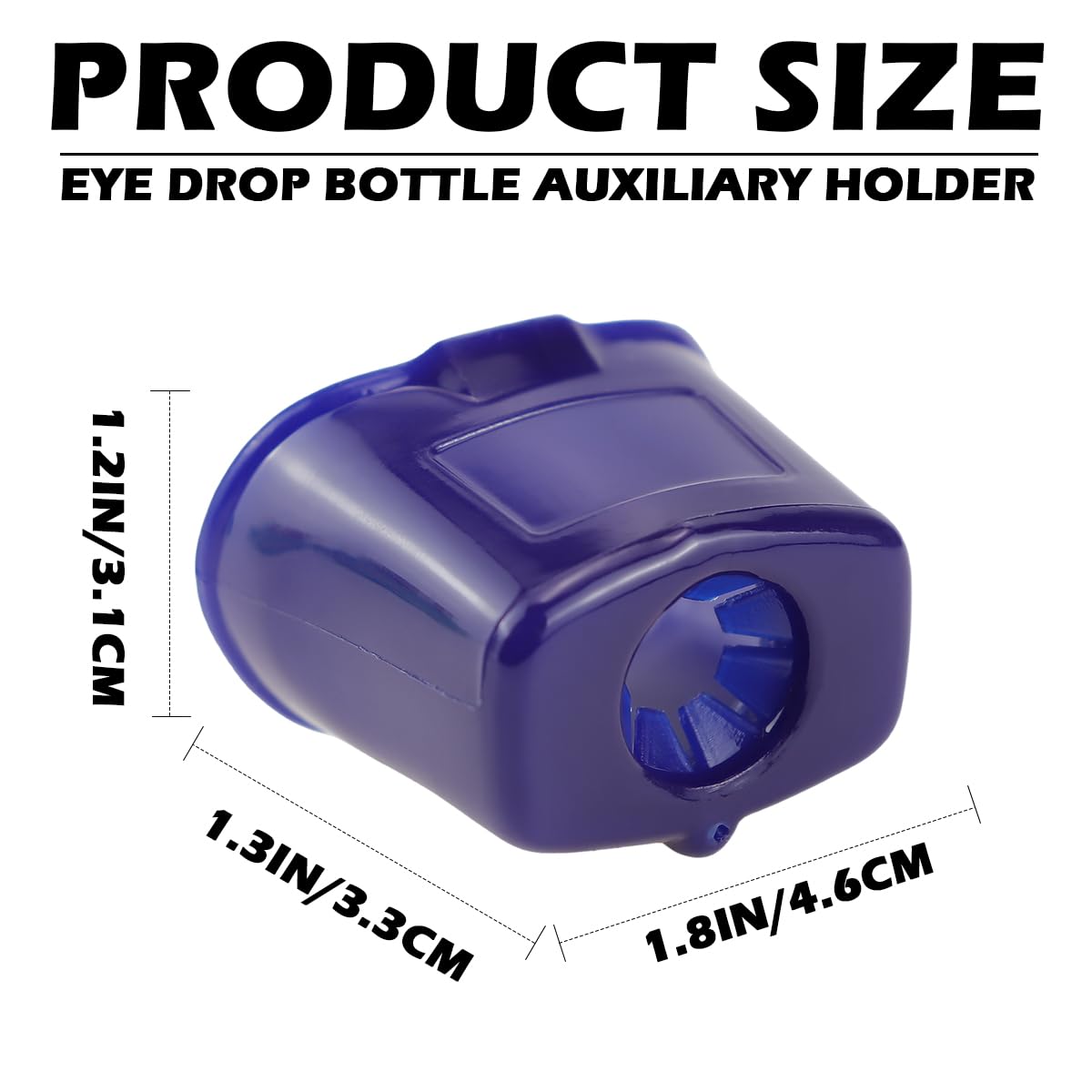 Jimfoty Reusable Eye Dropper Helper holding an eye drop bottle