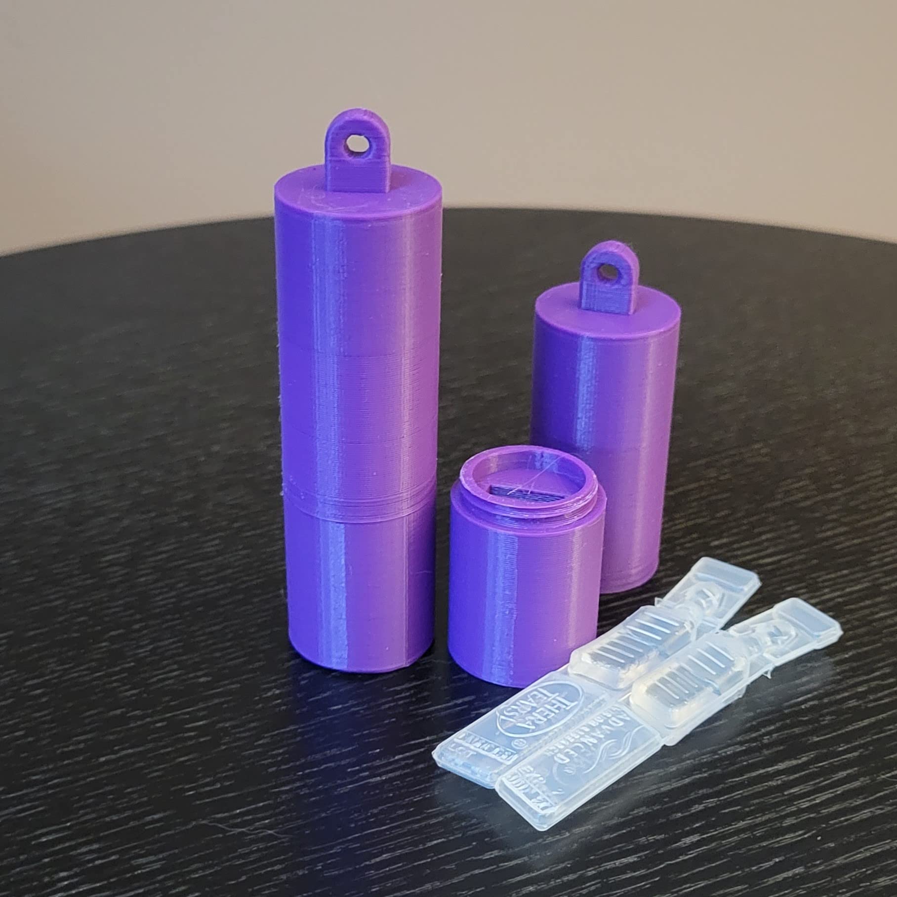 Znet3D portable eye drop travel storage two pack in purple