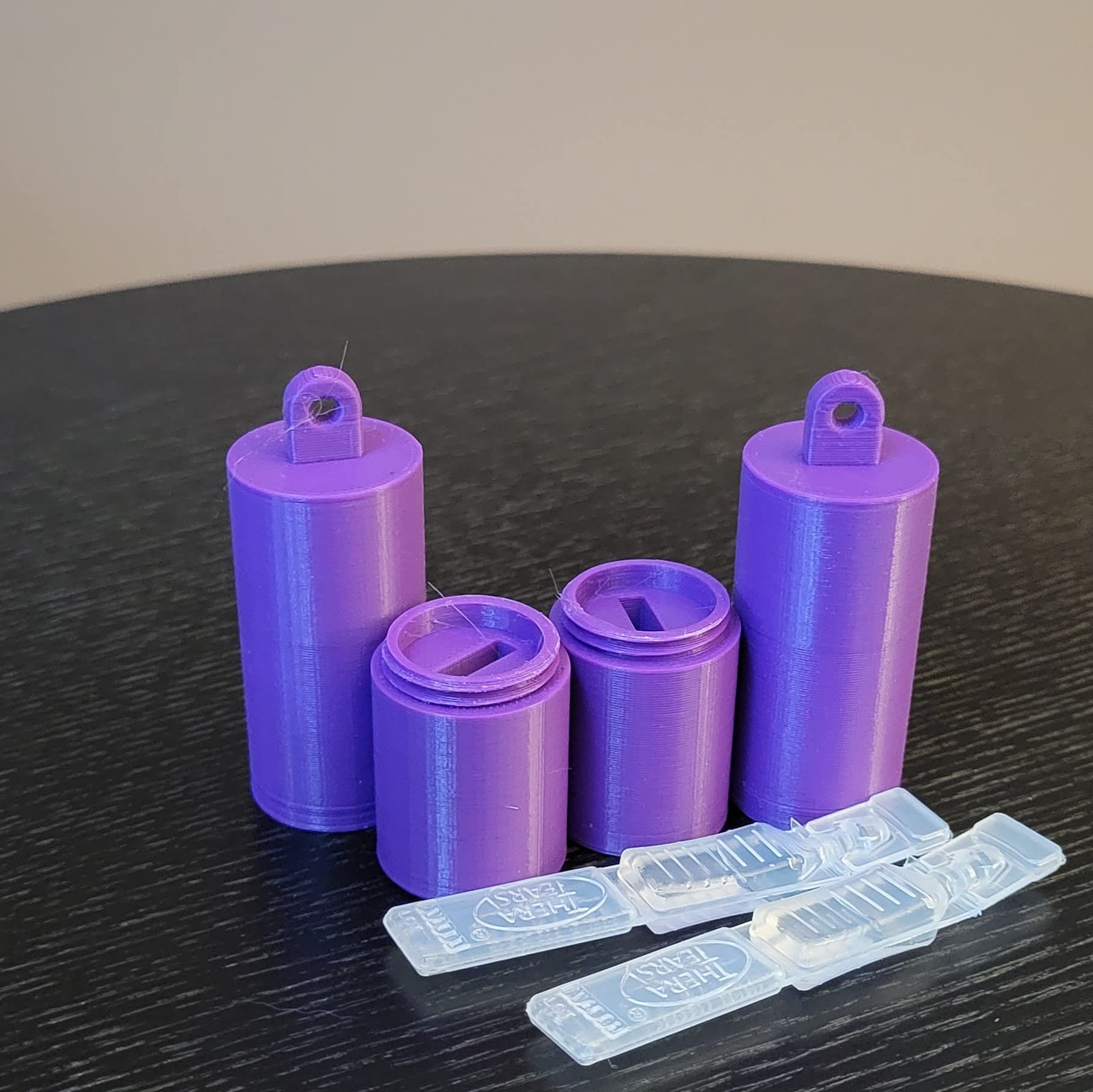 USA imported Znet3D travel eye drop organizer in purple color