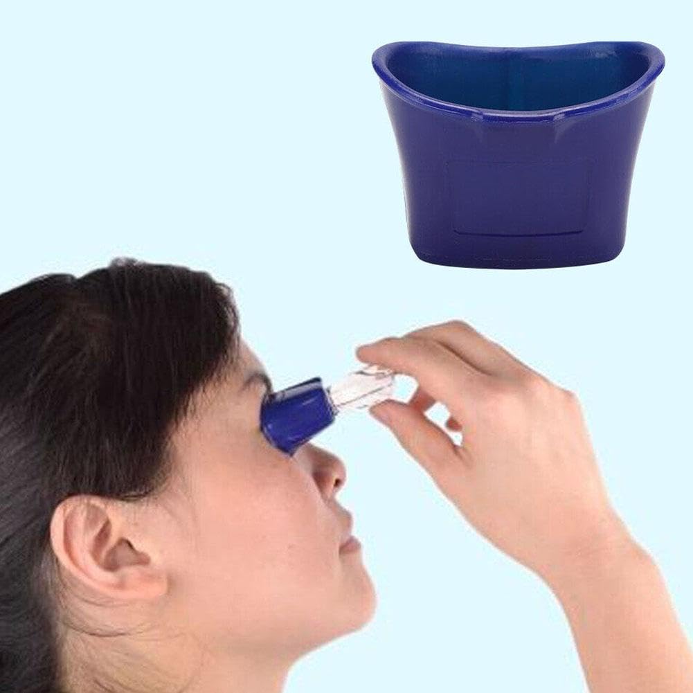 Jimfoty reusable eye dropper applicator demonstrating stable positioning on the facial brow ridge.